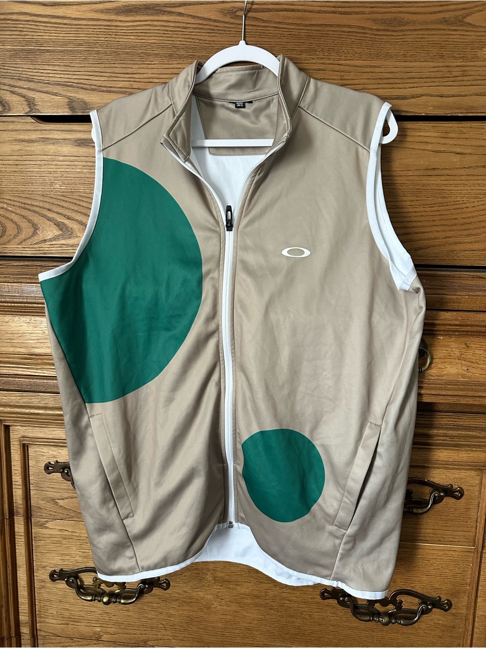 Oakley Tan Vest with Green Circle Accents
